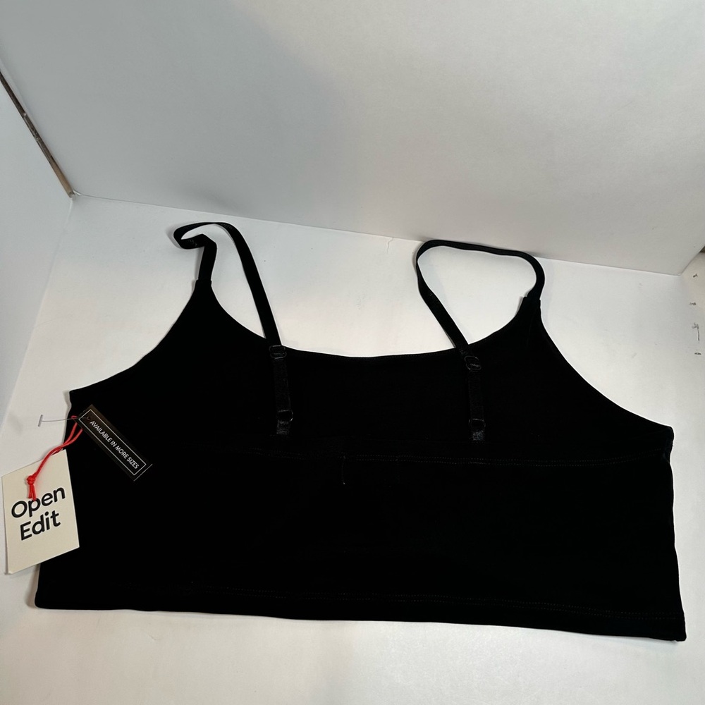 Open Edit Black Crop Top Bralette